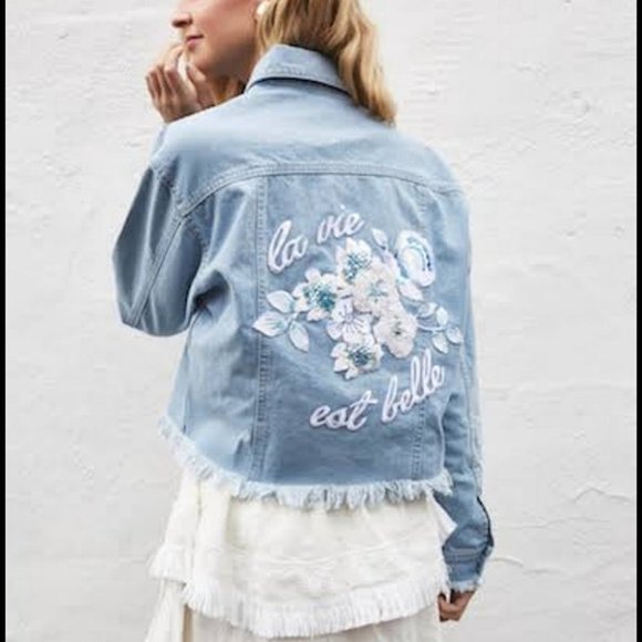 🎯 SALE 🎯Steele X Hatrik embroidered denim jacket size XS - Picture 5 of 5